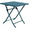 Image de Table de jardin pliante carrée Greensboro - 2 Places - Bleu canard