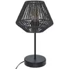 Image de Lampe à poser effet corde Jily - Noir - Hauteur 34 cm.