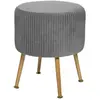 Image de Atmosphera Tabouret velours design - Gris