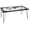Image de Table basse design métal Mappemonde - L. 110 x H. 52 cm - Noir