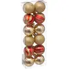 Image de Kit de décorations pour sapin de noël - 12 Pièces - Rouge et doré