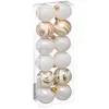 Image de Kit de décorations pour sapin de noël - 12 Pièces - Blanc et nacré
