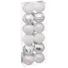 Image de Lot de 12 Boules de Noël Colorama 4cm Argent & Blanc