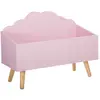 Image de Coffre de rangement enfant Nuage - Longueur 58 cm - Rose