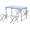 Image de 3S. x Home Table Pliante en Aluminium avec 4 Tabourets
