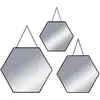 Image de Lot de 3 miroirs muraux hexagone - Noir