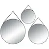 Image de Lot de 3 miroirs muraux ronds - Noir