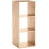 Image de Etagère rectangulaire à 3 cases Mix - H. 100,5 cm - Couleur Bois
