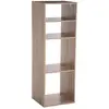 Image de Etagère rectangulaire 4 cases Mix - H. 100,5 cm - Couleur Bois