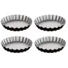 Image de Lot de 4 Moules à Tartelettes Signature 12cm Noir