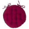 Image de Galette de chaise ronde - 38x38 cm - Rouge