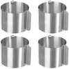 Image de Lot de 4 Moules à Gâteau Rond Inox Extensible 6cm Argent