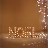 Image de Décoration lumineuse lettres Noël - 44 x 3 x 15 cm - Marron
