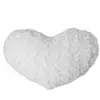 Image de Coussin coeur polyester - 28 x 36 cm - Blanc
