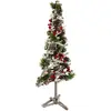 Image de Sapin de Noël avec pieds en branches - 23 x 60 cm - Vert