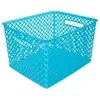 Image de Panier de rangement rectangulaire - Bleu