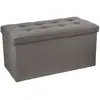 Image de Banquette coffre pliable Lysandre - L. 76 x H. 38 cm - Gris