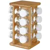 Image de Secret de gourmet Porte-épices rotatif 16 pots - Bambou