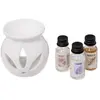 Image de Brûle-Parfum & 3 Flacons d'Huiles Pura 10ml Floral