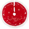 Image de Tapis pour Sapin Traineau 90cm Rouge & Blanc