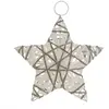 Image de Etoile de Noël pailletée à suspendre - Diam. 15 cm - Blanc