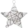 Image de Etoile de Noël pailletée à suspendre - Diam. 25 cm - Blanc