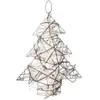 Image de Sapin de Noël pailleté à suspendre - 17 x 20 cm - Blanc