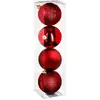 Image de Lot de 4 Boules de Noël Colorama 8cm Rouge