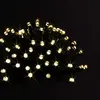 Image de Guirlande extérieure de Noël à piles LED - L. 700 cm - Blanc chaud