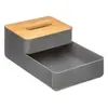 Image de Boîte 2 Plateaux & 1 Couvercle Bambou Natureo 26cm Gris