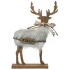 Image de But Renne bois fourrure blanc