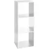 Image de Etagère rectangulaire à 3 cases Mix - H. 100,5 cm - Blanc