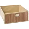 Image de Boîte de rangement design en bambou et tissu Mix'n modul - Marron