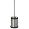Image de Brosse WC à clapet en métal Stan - 11,5 x 39 cm - Argent