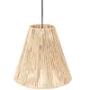 Image de Suspension luminaire cône effet corde Ethnik - H. 95 cm - Beige