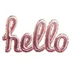 Image de Sticker Ballon Hello 22x40cm Rose