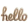 Image de Sticker Ballon Hello 22x40cm Or