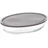Image de But Plat ovale en verre avec couvercle - Gris