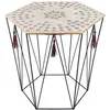 Image de Table à Café Octogonale en Métal Etnik 40cm Noir