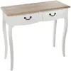 Image de Console Chrysa - 2 tiroirs - Blanc et Bois