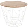 Image de Table à café filaire Kumi - Diam. 38 cm - Blanc