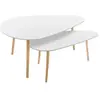 Image de Atmosphera Lot de 2 tables gigognes - Blanc