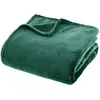 Image de Grand Plaid en flanelle uni - 230x180 - Vert émeraude