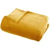 Image de Plaid Doux Uni Flanel 125x150cm Ocre