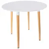Image de The home deco factory Table à manger ronde - Blanc