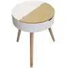 Image de The home deco factory Guéridon rond - Blanc naturel