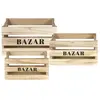 Image de The home deco factory cagettes bois bazar - naturel