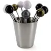 Image de Lot de 12 Piques & Support Bigorneaux 4cm Argent
