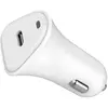 Image de JUST GREEN Chargeur voiture USB C PD 25W Power Delivery Souple Blanc