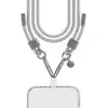 Image de Force Case Bandoulière Téléphone Universelle Paillettes avec Mousqueton Argent